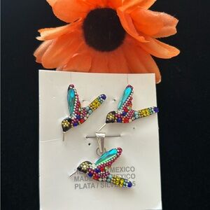 Sterling silver Hummingbird set
